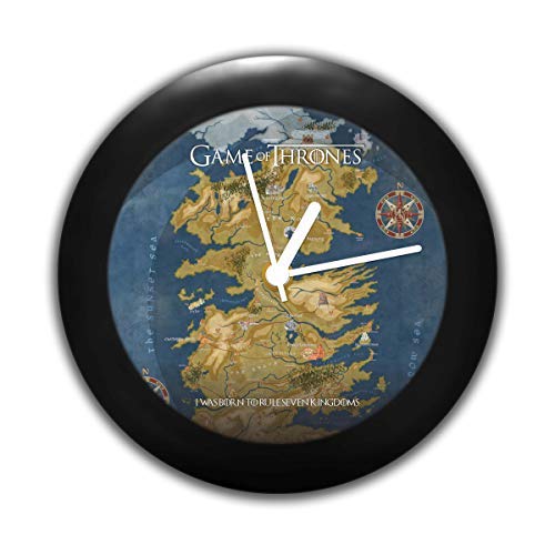 MCSID RAZZ- Game of Thrones Cersie Map Table Clock Desktop Clock Licensed by HBO Home Box Office,USA Best Gift for Friendship Day, Rakhi, Diwali & Christmas Day