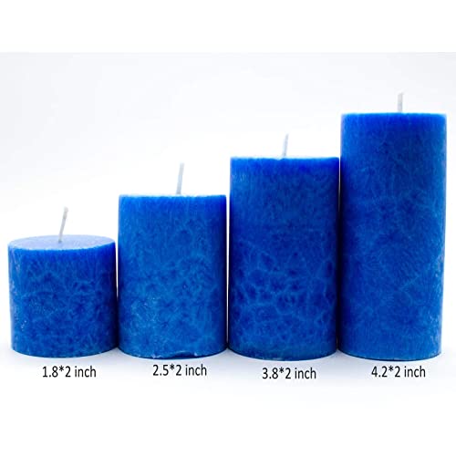 The Decor Affair Set of 4 Exquisitely Crafted Small Pillar Candles with Mesmerizing Marble Finish, Infused with The Refreshing Essence of Sea Breeze.