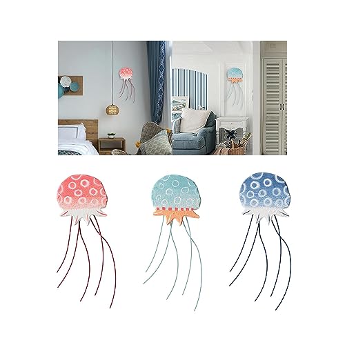 LOOM TREE Jellyfish Wall Sculpture Art Jellyfish Decor for Dining Room Restaurant Home Pink| Home D?©cor | Plaques & Signs