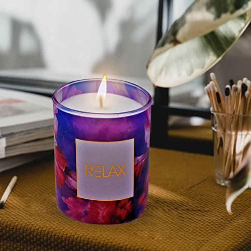 Soy Wax Scented Candle in Glass Jar for Home Fragrance and Home Decoration (15H Burn Time) (AXW2050-B)