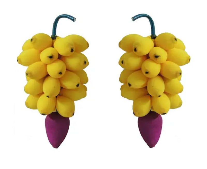 ZENRISE® Artificial Foam Banana Bunch Hanging Handicraft Decoration for Home Temple puja Festivals varalakshmi vratham, 1 feet, 2 Pieces