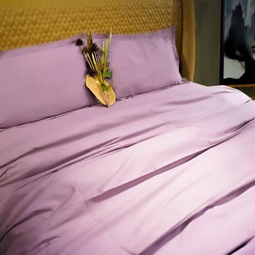 Aetherea Lavender Bedsheet- Queen 228.6 x 259.08 cm | Pure Cotton | 300 TC