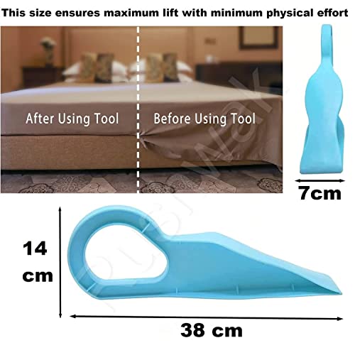 HOUSE OF HUB Plastic Mattress Lifter Tool 2 in 1 Bed Sheet Tucker Mattress Lifter Stand Helps Lift and Hold Wedge Elevator (Pack of 1)