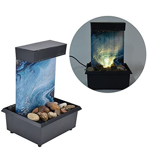 Tabletop Water Fountain, LED Desktop Fountain 3V USB Fashion Plastic for Living Room for Bedroom for Home