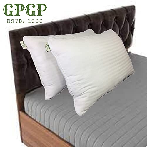 GPGP Pure Semal Cotton Pillows - Sleeping Pillows (Filled with Silk Cotton), White - Set of 2