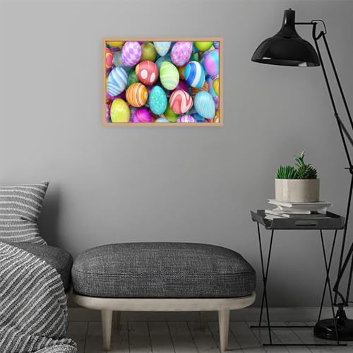 VERRE ART Printed Framed Canvas Painting for Home Decor Office Wall Studio Wall Living Room Decoration (14x10inch Wooden Floater) - Easter 34