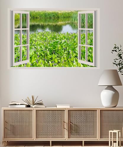 JVERF - JZZA25089 Netherlands Rivers| Self-Adhesive Open Window Wall Sticker