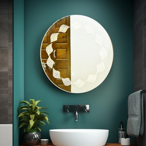 Decorative Round Wall Mirror for Living Room, Dining Room, Bedroom, Bathroom, Kitchen, Entryway