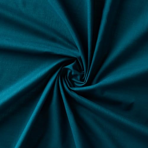 KITES CREATIONS 100% Pure Cotton BEDSHEET/BEDSPREAD/FLAT SHEET/Single size/UNI SLUB WEAVE / 1 Single size Bedsheet (60"X90") / 1 Pillow cover (27"X18") - TEAL GREEN