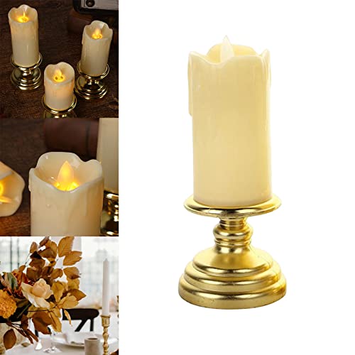 ATORSE® Flameless Candle Flickering Votive Candles Tealight Decor for Desk Festival 7Cmx16Cm