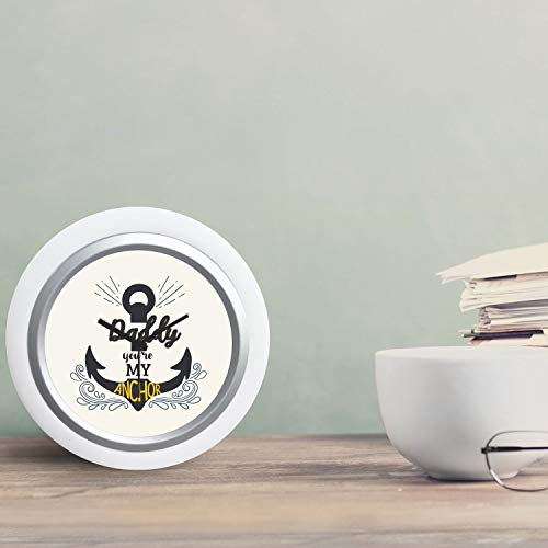 TheYaYaCafe Yaya Cafe Daddy You are My Anchor Desk Clock for Dad - 6x6 inches