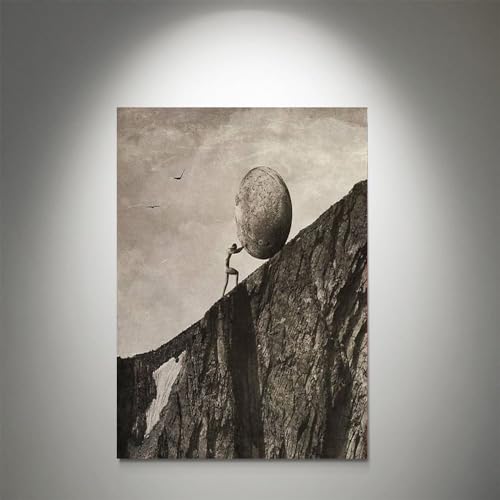 GADGETS WRAP Canvas Gallery Wrap Framed for Home Office Studio Living Room Decoration (11x14inch) - Sisyphus