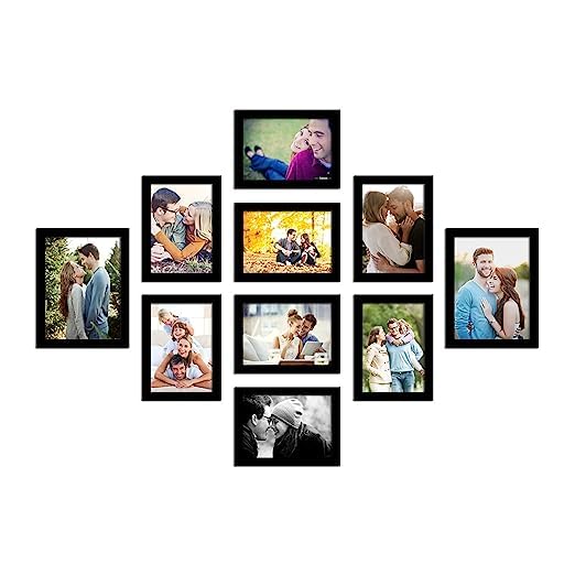 KALA POTLII Classic Collage Photo Frame Set of 11 Hanging Wall Photo Frames || Size-1pcs of 8x10 inch, 4pcs of 6x8 inch, 6pcs of 5x7