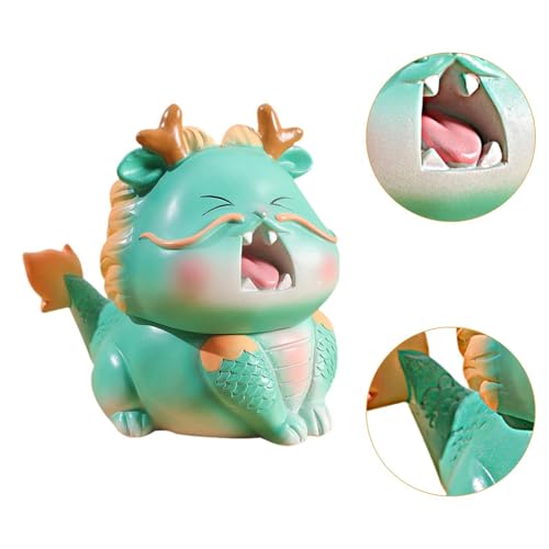 LR Decor Bazaar Small Dragon Statue Ashtray Chinese New Year Dragon Figurine for Office Desk