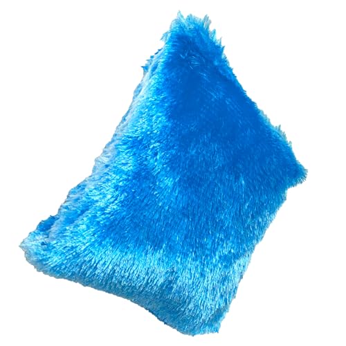 JK Enterprises Bule Fur Cushion Pillow with Filer for Any Occasionaly