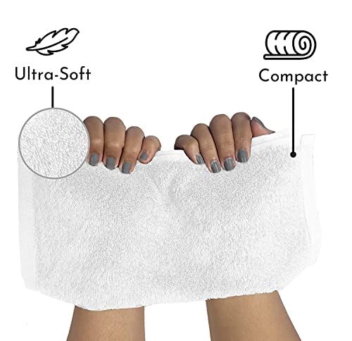 Fresh From Loom Cotton Face Towel 500 GSM, Size - 12x12 inch (Set of 4 pc White)