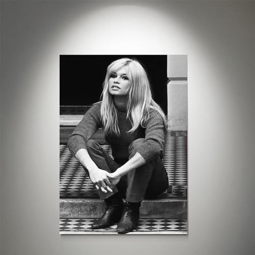 GADGETS WRAP Canvas Gallery Wrap Framed for Home Office Studio Living Room Decoration (9x11inch) - Brigitte Bardot IV