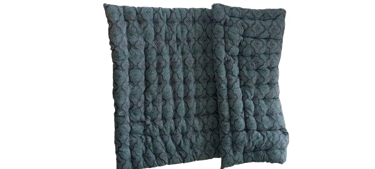 ATOOTFUSION Single Bed Cotton Filled Quilt Mattress Gadda Soft & Reversible,Foldable Lightweight Filled Single Firm Cotton (3 X 6 Ft Or 72 X 36 Inch)(Green Embroidery, Normal)