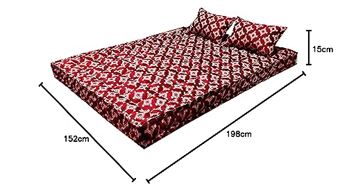 Ozone Mattress Organic Silk Cotton Ilavam Panju Kapok Queen Size Bed Mattress,6.5 x 5 ft / 78 x 60 x 6 Inch, Multicolour (Queen)