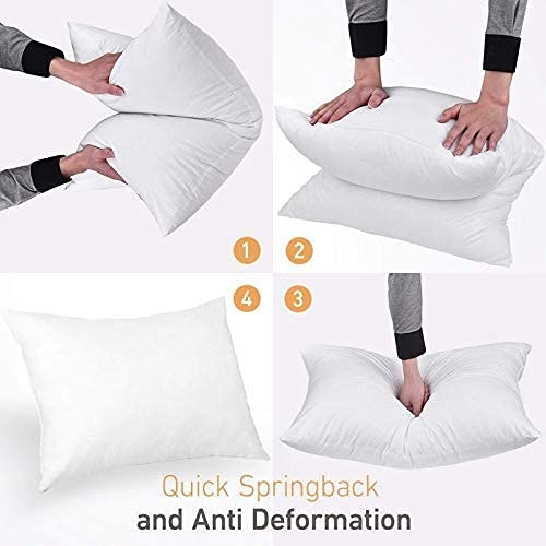 KEVETO Microfiber Soft White Pillows Set of 4 16 x 24 Inches Or 40 x 60 cm Well-Filled Pillows for Sleeping BE144