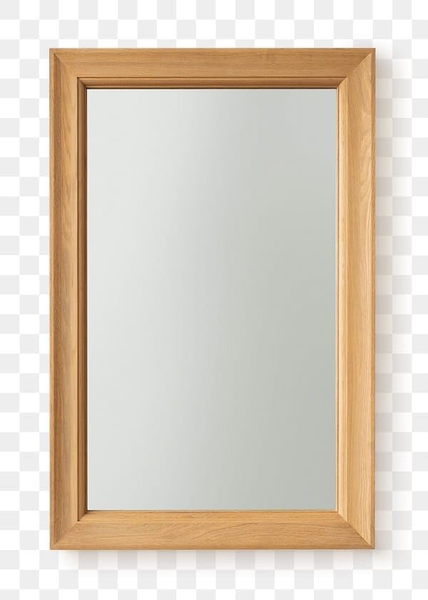 Wood Mirror FrameWoodIdea Sagwan Wood Natiral Wood Mirror Frame 24 X 36 Inch Only Frame with Out Mirror