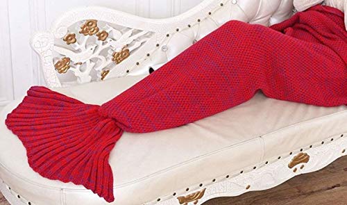 Grab Classy Wool Mermaid Large Blanket (Red, Large)