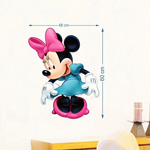 Beautiful Minnie Mouse Self Adhesive VinylWaterproof Decorative Wall Stickers for Hall, Bedroom, Kitchen and Furniture