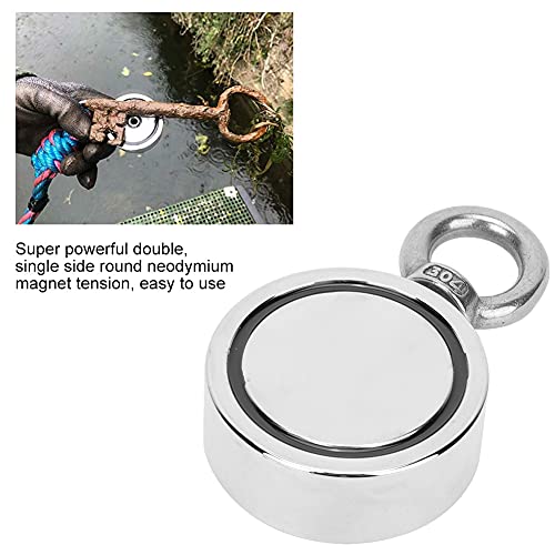 Ubersweet® Lifting Magnet Ring, Waterproof Magnetic Salvage Ring Portable Powerful for Magnet Fishing for Hanging for Lifting(LNM60-3)