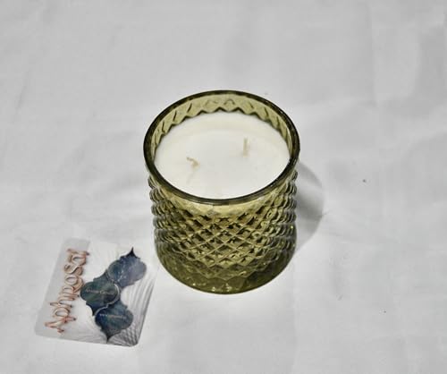 AphroSol Luxury Home Fragrances Hand Poured Smokeless Pure Soy Wax Crystal Glass Jar Candle for Birthday Anniversary Gifting I Home Decor Scented Candle