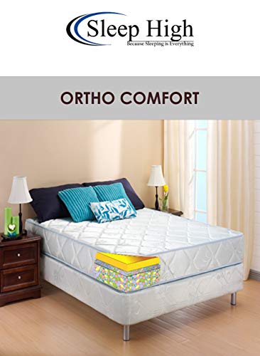 Sleep High Ortho Comfort Double Size Foam Mattress (75 * 72 * 8 Inches_White)