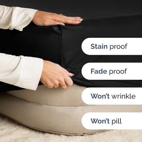 Extra Deep Pocket Fitted Sheet - Single Fitted Sheet Only - Extra Deep Pockets King Size Sheets - Fits 18 In to 24 In Mattress - Extra Deep King Fitted Sheet - Deep Pockets that Actually Fits Mattress