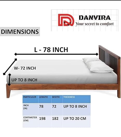 Danvira Premium Range Warm Bedsheets Pencil Fleno Double Bed Elastic Fitted Bedsheet. King Size 72x78x10 Inches with 2 Pillow Covers | Double Bed Warm Bedsheet with Elastic - Fitted (Teal Blue)