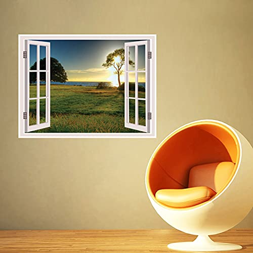 Meet Cute Vinyl 3D Wall Window Sticker, Size - 45 cm x 60 cm, Multicolour, Desg_35