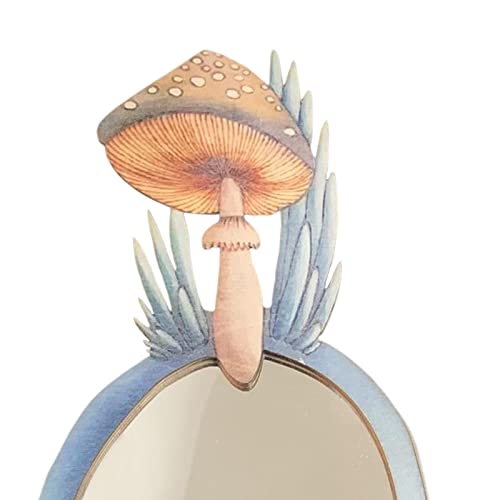 ATORSE® Wall Mirror Mushroom Shaped Farmhouse for Living Room Entryway Hallway B