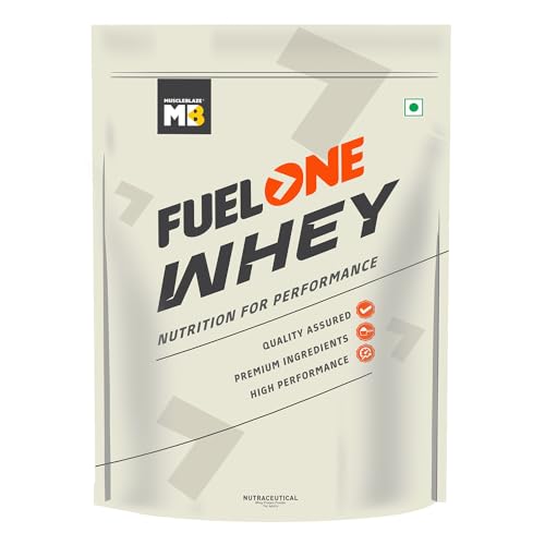 MuscleBlaze Fuel One Whey Protein (Chocolate 1 kg / 2.2 lb) 5.29 g BCAA, 4.2 g Glutamic Acid