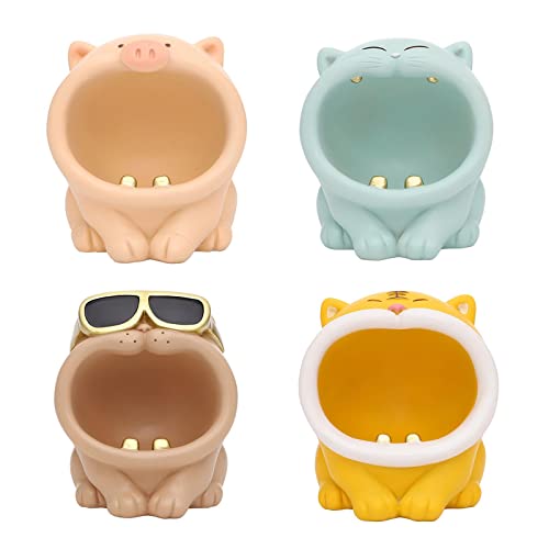MYADDICTION Resin Animal Ashtray Centerpiece Statue for Indoor Outdoor Desktop Mens Gift Yellow