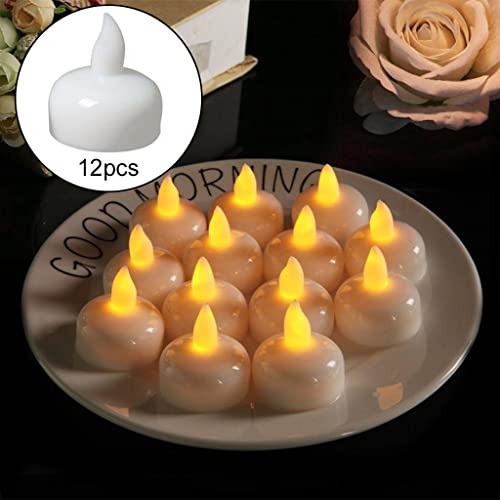 UJEAVETTE® 12PCS LED Floating Candles Flameless Waterproof Tea Light Yellow