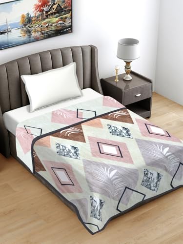 FABINALIV Multicolor Geometric 230 GSM Ultra Soft Single Bed AC Blanket (FLSBK-1007-Multi)