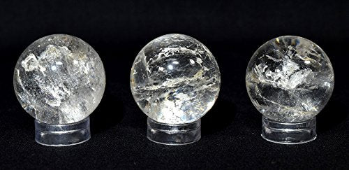 24mm Rainbow Clear Quartz Sphere Polished Natural Gemstone Sparkling Crystal Mineral Ball - China (1PC)