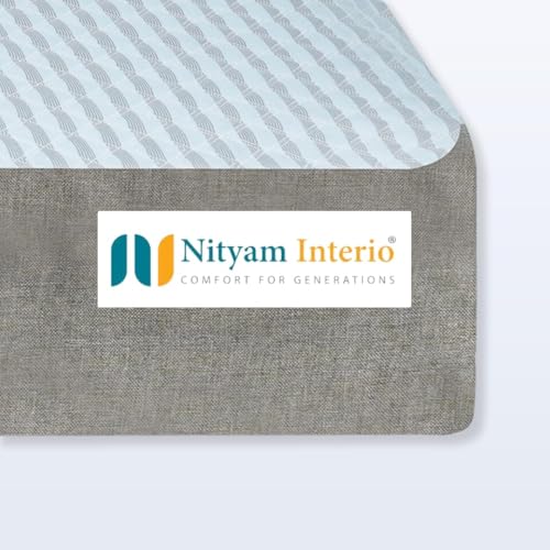 Nityam Interio Dual Feel Sleep Mattress – Comfortable Foam Mattress with Soft Top Layer & Medium-Firm Support,Durable Foam Mattress, Anti-Microbial Fabric, 7-Year Warranty (72X47X6, Diwan)