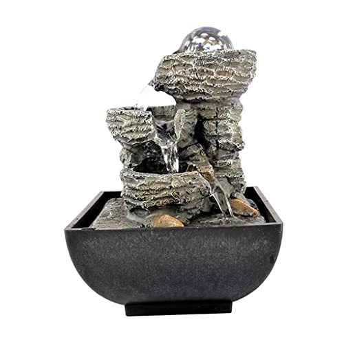 CALANDIS® Tabletop Water Fountain Feng Shui Meditation Waterfall Fountain Style 5 | 1 Piece Desktop Water Fountain