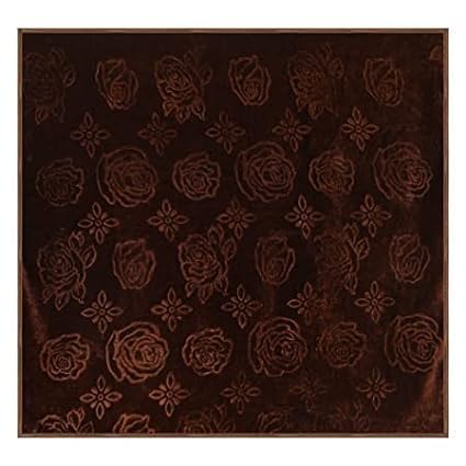 VERDECO Super Soft Floral Embossed Printed Mink Single Bed Ac Blanket for Winter, Ultrasoft & Cozy, Lightweight Bed Blanket (Brown, Single Bed - 85x56 Inch)