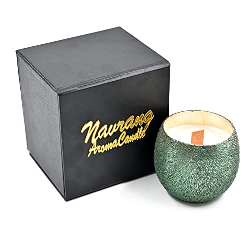 The Remedial Store Dana Matki Candle (36 Hours) | Scented Candle | 100% Soy Wax, Smokeless Candle | Pack of 1 (3/3 inch) | Long Lasting Aroma Candles| Wooden Wicks for Home Décor (Green)