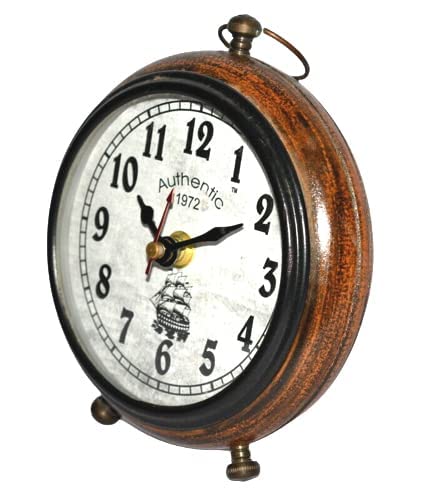 Room Decoration Wooden Table Top Clock Desk Clock |Authentic 1972| Antique Stayle Home & Office Study Living Table Clock Gift Item