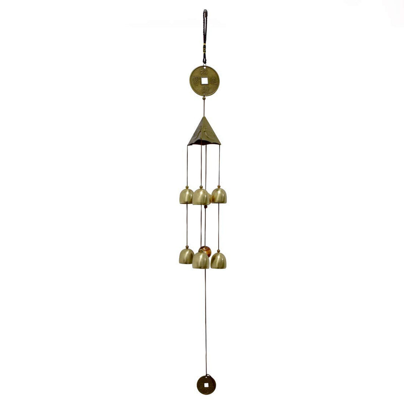 Dalvkot Vastu Pyramid with Bells Wind Chimes for Balcony, Living Room, Bed Room Home Decor and Positive Energy