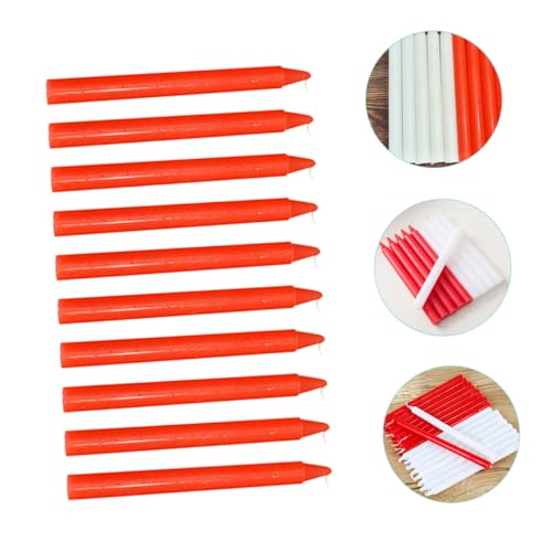 Alipis 20 Pcs Emergency Candle Outdoor Table Decor Scented Dinner Table Candles Long Screw Thread Candle Elegant Long Candles Wax Removal Art Decorate Banquet Red Paraffin Grace