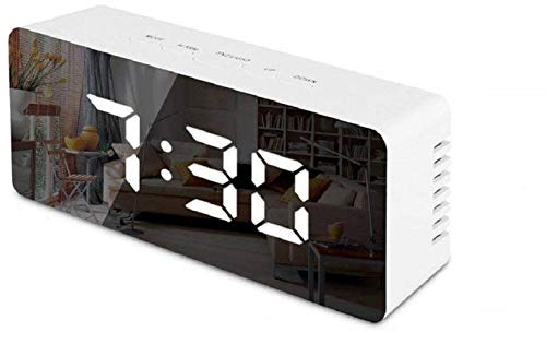 MIRROR FINISH DIGITAL CLOCK (RECTANGLE) WITH DUAL POWER OPTION