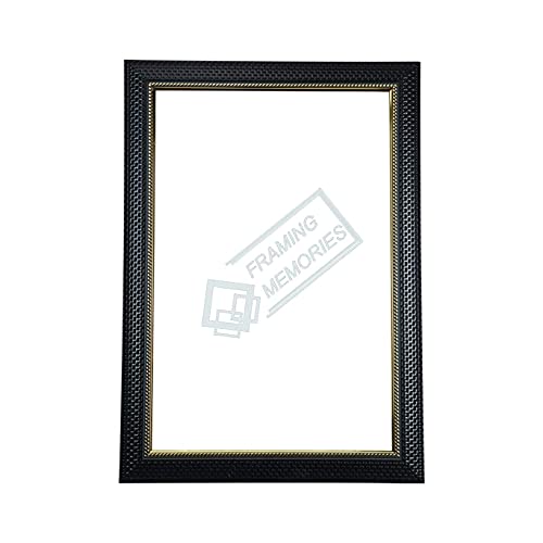 Cheval Glasses Designer Dotted Black Photo Frame with Glass Size 16 X 20 Inches