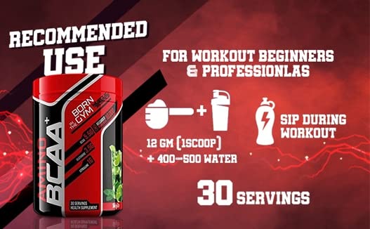 Muscle Science Amino BCAA Intra Workout/Post Workout, 5.5 Gm Micronized Vegan BCAA, 3.5 Gm Glutamine, 1Gm Citrulline & 585 mg Electrolytes, Muscle Recovery & Growth | FREE STEEL SHAKER (MOJITO MARGARITA)