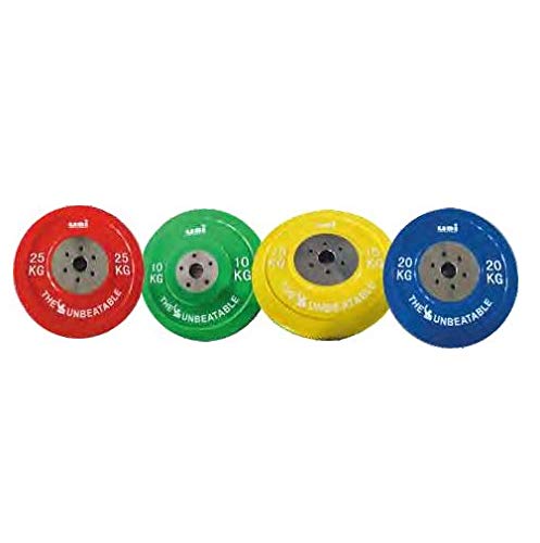 USI UNIVERSAL THE UNBEATABLE Heavy Lifting Bumper Plates with Hub Olympic Weight Plate Pair for Men (5.00)